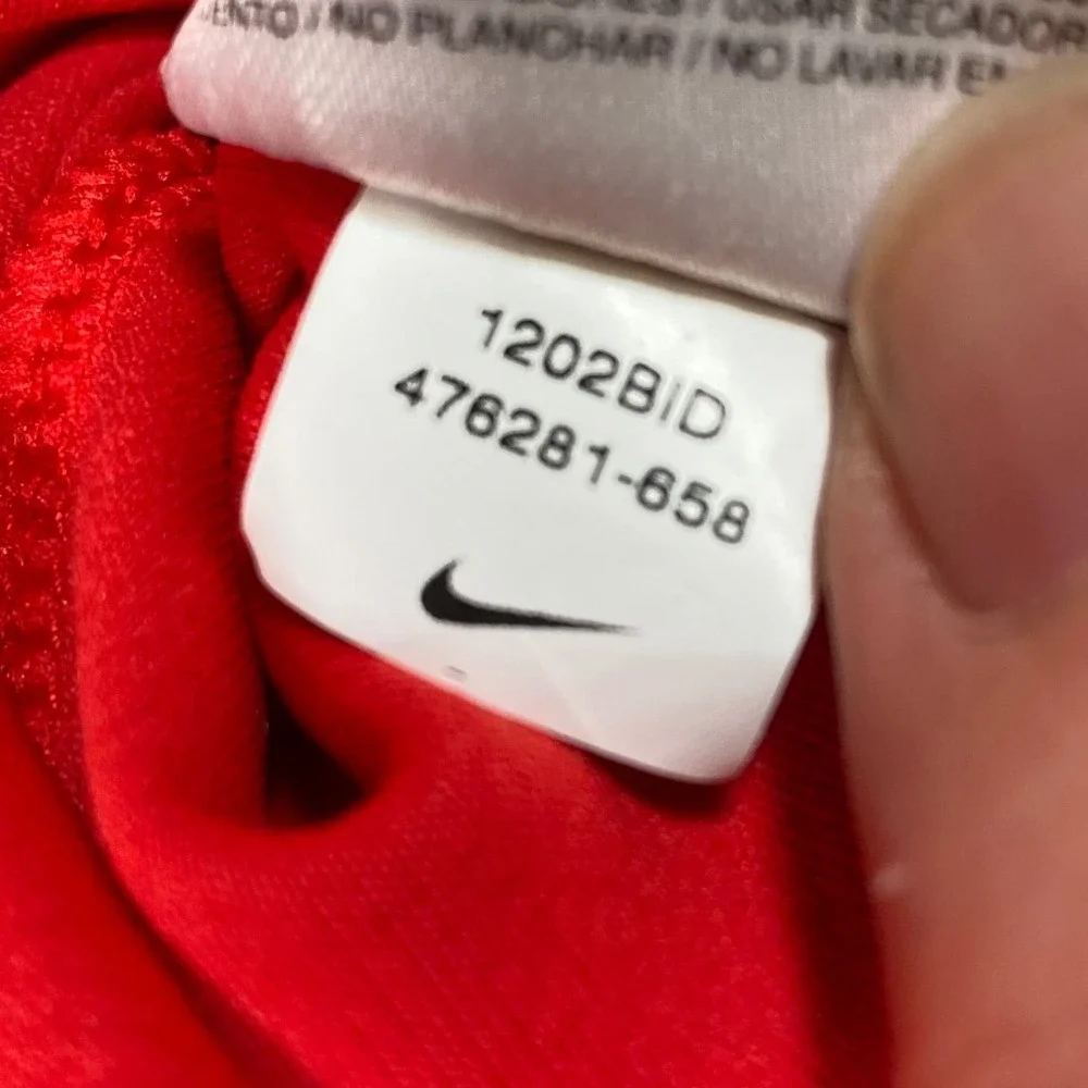 Nike Dri-FIT Red Soccer Polo Shirt Mens Hungton Falls Soccer 476281 ‎ Large